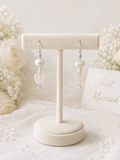 Blush Heart Pearl Earrings